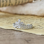 Dual Polished Style Cross-Crown Ring: Carry His Royal Care Close Daily