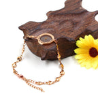 Mateo 17:20 y Lucas 1:37 con pulsera de semillas de mostaza: eslabones de corazón con detalle de puntos de circonita