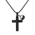 Collar de cruz con grabado de semilla de mostaza de Jesús: Un símbolo del amor de Cristo y el poder de la fe