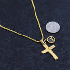 Collar de cruz con grabado de semilla de mostaza de Jesús: Un símbolo del amor de Cristo y el poder de la fe