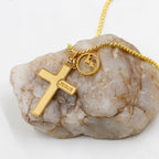 Collar de cruz con grabado de semilla de mostaza de Jesús: Un símbolo del amor de Cristo y el poder de la fe