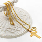 Collar de cruz con grabado de semilla de mostaza de Jesús: Un símbolo del amor de Cristo y el poder de la fe