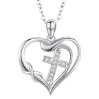 Collar Corazón y Cruz: Devoción y Elegancia Atemporal