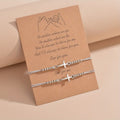 Pulsera con cuentas de cruz intrincada: tejida con fe, gracia y amor inquebrantable