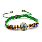 Pulsera Ajustable de Hilo Verde de San Judas